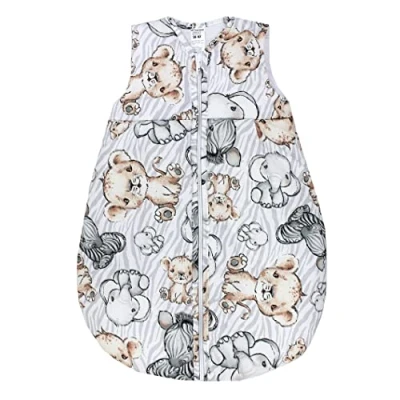 Image de TupTam Gigoteuse Bébé tout au long de l&#039;année, certifiée OEKO TEX, 2.5 TOG, sans manches, rembourrée, Safari, 68 74