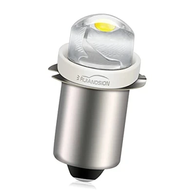 Image de Ruiandsion Lot de 1 ampoule LED P13.5S AC 4,5 V 0,5 W Blanc 6000 K lampe frontale Mini frontale, convient à la fois terre négative et positive