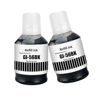 Image de LAIPENG GI 56 GI56 Encre Compatible avec MAXIFY GX7050 GX6050 GX5050 GX4050 GX3050 GX5550 GX6550 Imprimante Multipack 2 Noir (Noir*2)