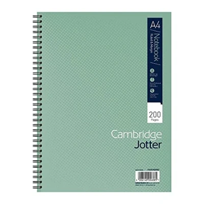 Image de Cambridge Jotter Cahier à spirale A4 200 pages Vert