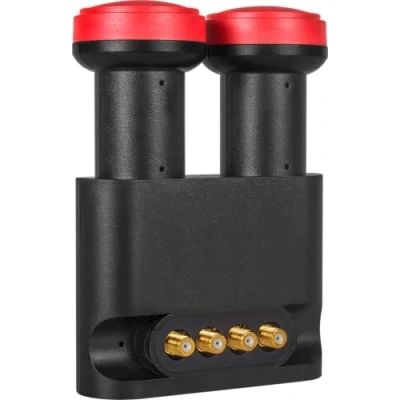 Image de LNB Monobloc Quad MEGASAT DIAVOLO Double Tête parabole 4 sorties 0,1dB Astra 19,2 &amp; Hotbird 13