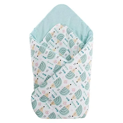 Image de Medi Partners Oreiller 100% Coton 75x75 cm Gigoteuse réversible Douce Toute l&#039;année multifonctionnelle hypoallergénique pour bébé (Fleur à Pois Roses)