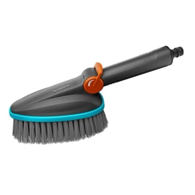 Image de Gardena Cleansystem Brosse de Lavage à Main M Souple réglable : Nettoyage avec raccord Tuyau, Petites Zones sensibles, Utilisation d&#039;une Seule Main, débit (18842 20)