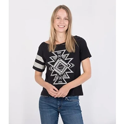 Image de Hurley W Oceancare Totem Front Back Tee T Shirt, Guimauve, M Femme