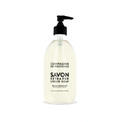 Image de La Compagnie de Provence Savon Liquide Marseille 495ml Parfum Peaux Sensibles Flacon en Verre Pour Corps et Mains Made in France