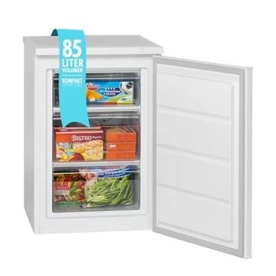 Image de Bomann Congélateur 85L blanc GS2186 1 blanc, autonome d&#039;une capacité nette de 85 litres, pose libre, Éclairage intérieur à LED, Température réglable, silencieux, economique