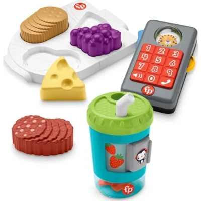 Image de Fisher Price Coffret Je Fais Semblant, 3 Jouets d’éveil et d&#039;imitation pour bébé Tout Petit, spécial Imagination, 12 Mois Plus, HFJ95