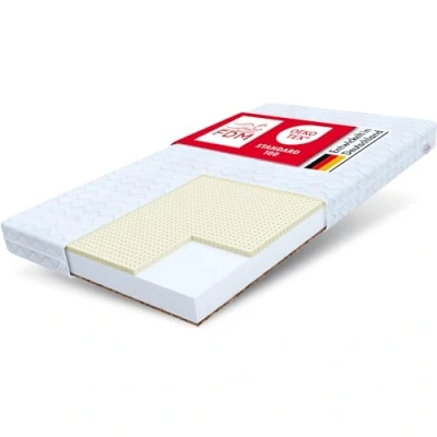 Image de FDM PIKOLO Matelas en Latex, Polyester, Blanc, 90 x 200 cm