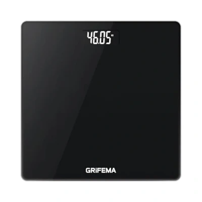Image de GRIFEMA GA2001 1, Balance Pese Personne Numérique, Affichage Clair, Haute Précision, Capacité de Pesée Maximale 150 kg/330 lbs, Noir