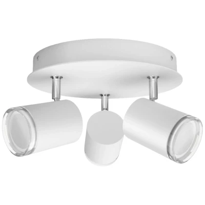 Image de Philips Hue White Ambiance ADORE Spot plafonnier spirale 3x5.5W salle de bain Blanc (télécommande incluse), fonctionne avec Alexa, Google Assistant et Apple Homekit