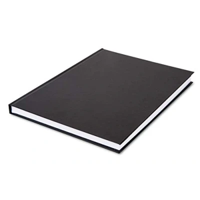 Image de Honsell Carnet de Croquis Format A4 Portrait, 96 Feuilles, 110 g/m², relié dans Une Couverture, Papier Pur, l&#039;effacement, sans Acide et résistant au vieillissement, Noir/Blanc