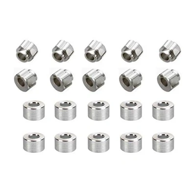 Image de Zeberoxyz Lot de 10 pièces d&#039;imprimante 3D Colonne excentrique hexagonale avec colonnes d&#039;isolation rondes, alésage 5 mm hauteur 6 en acier inoxydable pour roue V (hauteur mm)