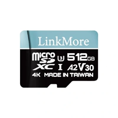 Image de LinkMore Carte Micro SDXC 512 Go, XV23 Lite, A2, UHS I, U3, V30, Compatible Classe 10, Vitesse de Lecture jusqu&#039;à 100 Mo/s, d&#039;écriture 85 Adaptateur SD Inclus