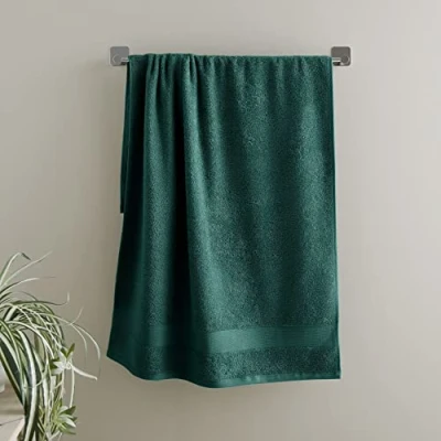 Image de Catherine Lansfield Serviette de Bain antibactérienne en Coton Doux et Absorbant Vert forêt