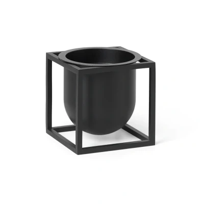 Image de Audo Copenhagen Pot à fleurs Kubus 10 cm Noir