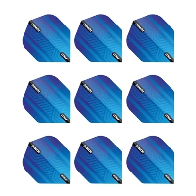 Image de RED DRAGON Hardcore Ionic Blue Dart Flights 3 Sets per Pack (9 in Total)