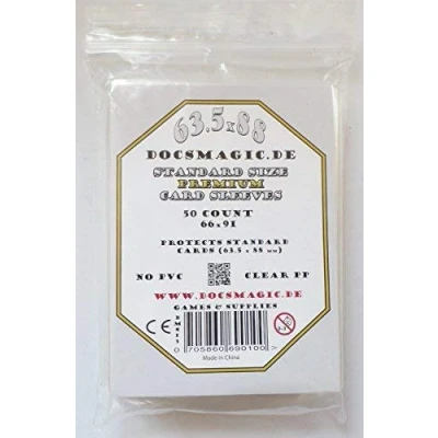 Image de docsmagic.de 100 Clear Card Sleeves Standard Size 66 x 91 Transparente Pochettes PKM MTG