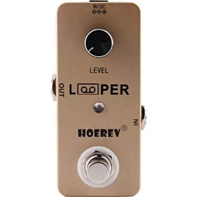 Image de HOEREV Guitar Mini Loop Effector Looper Conception Compacte, Haute Qualité Sonore, Overdubs Sans Fin, Matériel Durable, Idéal pour les Enthusiastes de Musique et Performances Live