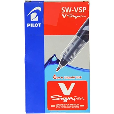 Image de Pilot Lot de 12 Stylo Feutre V Sign Pen Pointe en Nylon Largeur Trait 0,6 Mm Encre Liquide Turquoise