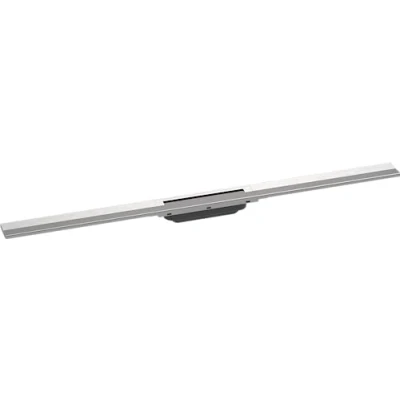 Image de hansgrohe RainDrain Flex Caniveau de douche linéaire 1000 mm, Siphon sol découpable pour montage libre, Acier inoxydable brossé, 56046800