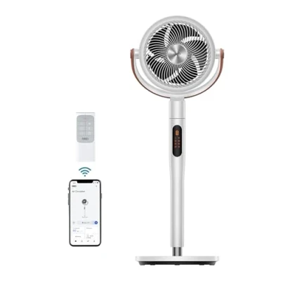 Image de Dreo ventilateur intelligent silencieux 25dB, 30M de vent, 1500m3/h volume d&#039;air, turbo circulateur, hauteur 110CM, 6 modes, 8 vitesses, oscillation omnidirectionnelle 120+105, PolyFan 513S