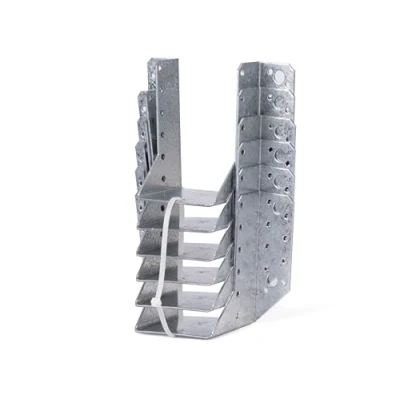 Image de Alberts 331382 Support U type A ailes extérieures galvanisé Sendzimir 80 x 120 mm Set de 6 pièces