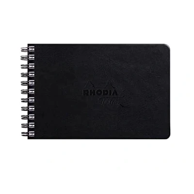 Image de RHODIA TOUCH 116178C Carnet rigide Mixed Media Book A6 paysage papier multi techniques Clairefontaine Paint&#039;On extra blanc 250 g/m² 40 pages non microperforées Reliure intégrale