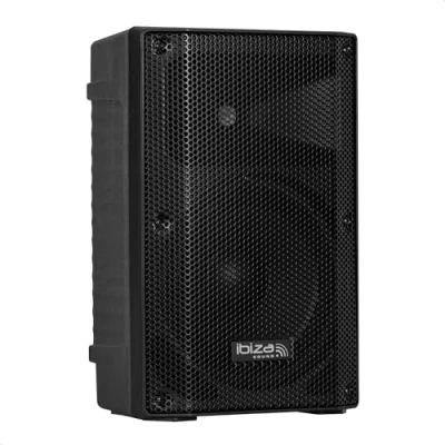 Image de Ibiza XTK10 MKII Enceinte Sono Passive 10/25 cm Tweeter 25mm à Compression Système Bass Reflex Poignée et roulettes Nouvelle Version Noir Fête, évènements, Club, conférence