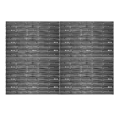 Image de KADAX Mur à outils, système de stockage en plastique PP, étagère murale différentes tailles, d&#039;atelier avec boîtes rangement et supports pour outils (116 x 78 cm) Noire