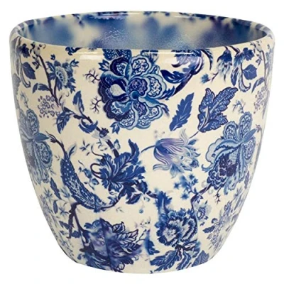 Image de Ivyline Monza D13Cm Pot de Fleurs Vintage, Bleu Taille Unique