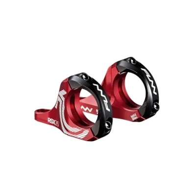 Image de FUNN RSX Potence de VTT Montage Direct avec Serrage Guidon 35mm, Extension réglable 45 50mm Une élévation 30 mm (Rouge)
