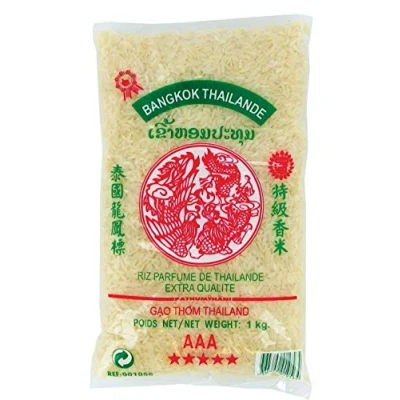 Image de DRAGON PHENIX Riz Thai parfumé qualité premium GAO THOM Sac de 1KG (4KG Lot 4 sacs 1KG)