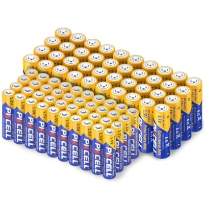 Image de Lot de 40 Piles AA,R6P + AAA, R03P, 1,5 V au Carbone. PKCELL