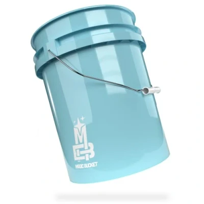 Image de Magic Bucket Seau de Lavage pour Voiture Lavable à la Main bébé Bleu 5 gallones US env. 20 litres Compatible avec Grit Guard, Detail Guardz Dirt Lock, Trap, Gamma Lids Couvercle
