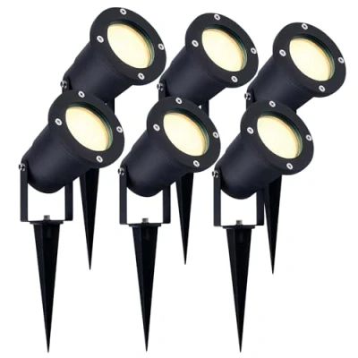 Image de Ledvion 6x Spot à piquer LED Aluminium IP65 3W 2700K Câble 1M