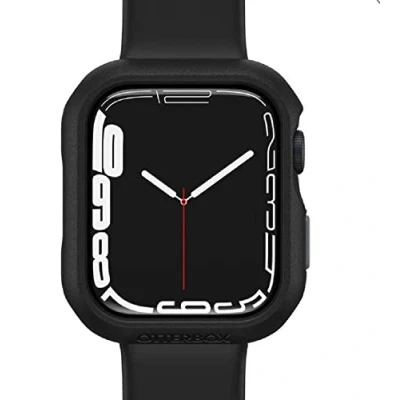 Image de Otterbox Bumper Eclipse avec protecteur d&#039;écran intégré pour Apple Watch Series 9/8/7 45mm, Verre trempé, antichoc, anti chute, coque de protection, élégant Watch, Noir