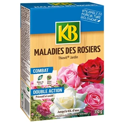 Image de KB KMARO35 Anti maladies des Rosiers Mini Granulés Naturels 350 g Produit préventif et curatif Elimine l&#039;oïdium Les tâches Noires A Base de soufre, matière Active minérale Jusqu&#039;à 470 m²