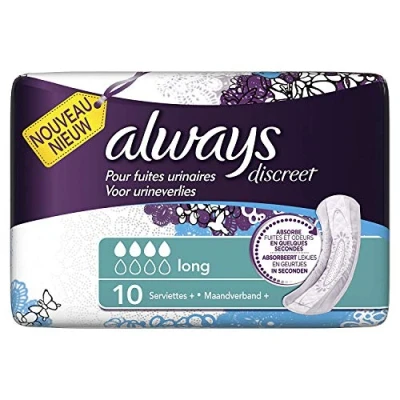 Image de Always Discreet Control Long Incontinence Pad Lot de 10