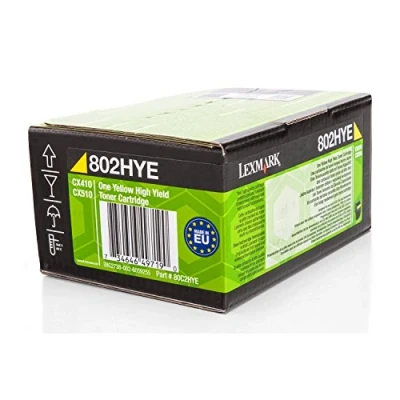 Image de Lexmark 80C2HY0 (802HY) Jaune Toner Grande capacité