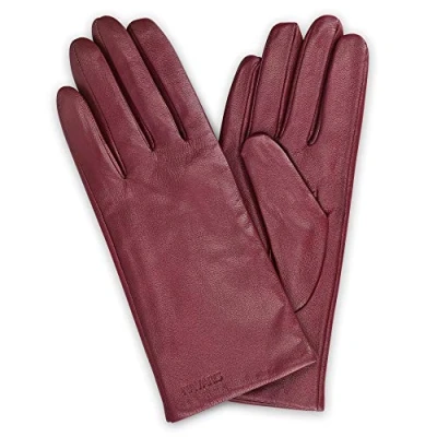 Image de Navaris Gant tactile femme S M L Paire de gants en cuir agneau avec doublure cachemire pour écran téléphone Différentes couleurs et tailles