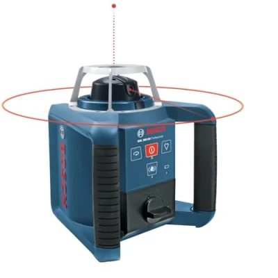 Image de Bosch Professional Laser Rotatif GRL 300 HV (Laser Rouge, Cellule de Réception LR 1 avec support, Portée : jusqu&#039;à m (Diamètre), piles (2xD, 1x9V), Chargeur, dans L Boxx)