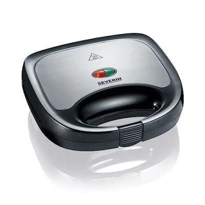 Image de SEVERIN Appareil à croque monsieur 600 W, Toaster pour des sandwichs toujours délicieux, de cuisson préparant 2 la fois, noir, SA 2969