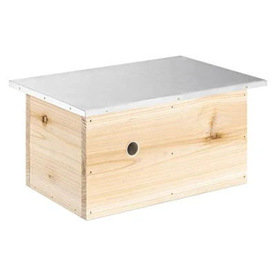 Image de Navaris Maison pour Bourdon Hôtel à Insecte en Bois de pin 30 x 20 14,5 cm Abri Refuge avec Toit et aération bourdons Autres Insectes