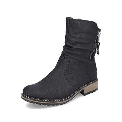 Image de Rieker Femme Bottines Z6892, Dame Bottines,Bottillons,Bottes,Botte,Demi Botte,Chaussure de Transition,Chaussure d&#039;hiver,Noir (Schwarz / 00),36 EU 3.5 UK