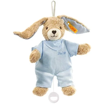 Image de Steiff Hoppel HASE Spieluhr Peluche pour enfants, Taille: One Size, Blau