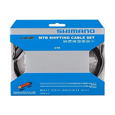 Image de SHIMANO Shimanoy01v981124550170388980 Kit Fil de Changement Vitesse Polymer VTT BLK Mixte, Noir, Taille Unique
