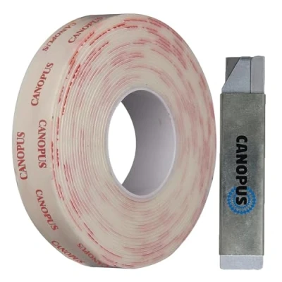 Image de CANOPUS 3M Ruban Adhesif Double Face Extra Fort Blanc VHB 4950 (10mm x 3m) Épaisseur 1,1mm Etanche Mousse pour les Applications Bande LED, Intérieures, Extérieures et Automobiles