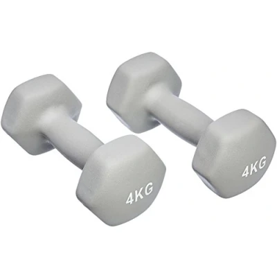 Image de Amazon Basics Paire d&#039;haltères en néoprène, 6 kg, 2 lot de 3 Orange