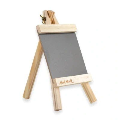 Image de Mont Marte chevalet Ardoise Tableau à Craie compact sur en bois de pin Petit Noir avec Support 25,5 x 23,5 15 cm