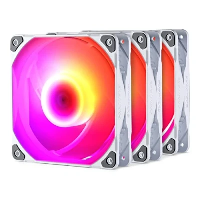 Image de PHANTEKS M25 PWM D RGB Lüfter, 3er Pack 120 mm, Weiß